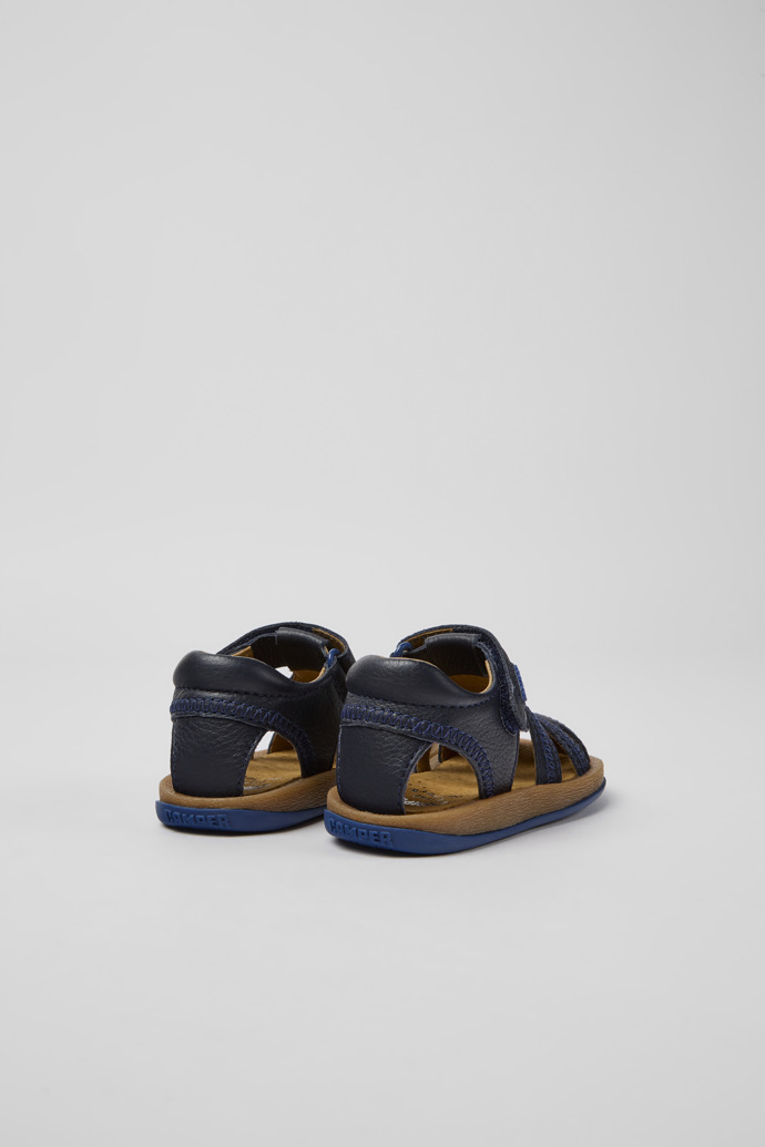 Bicho Blue leather sandals for kids