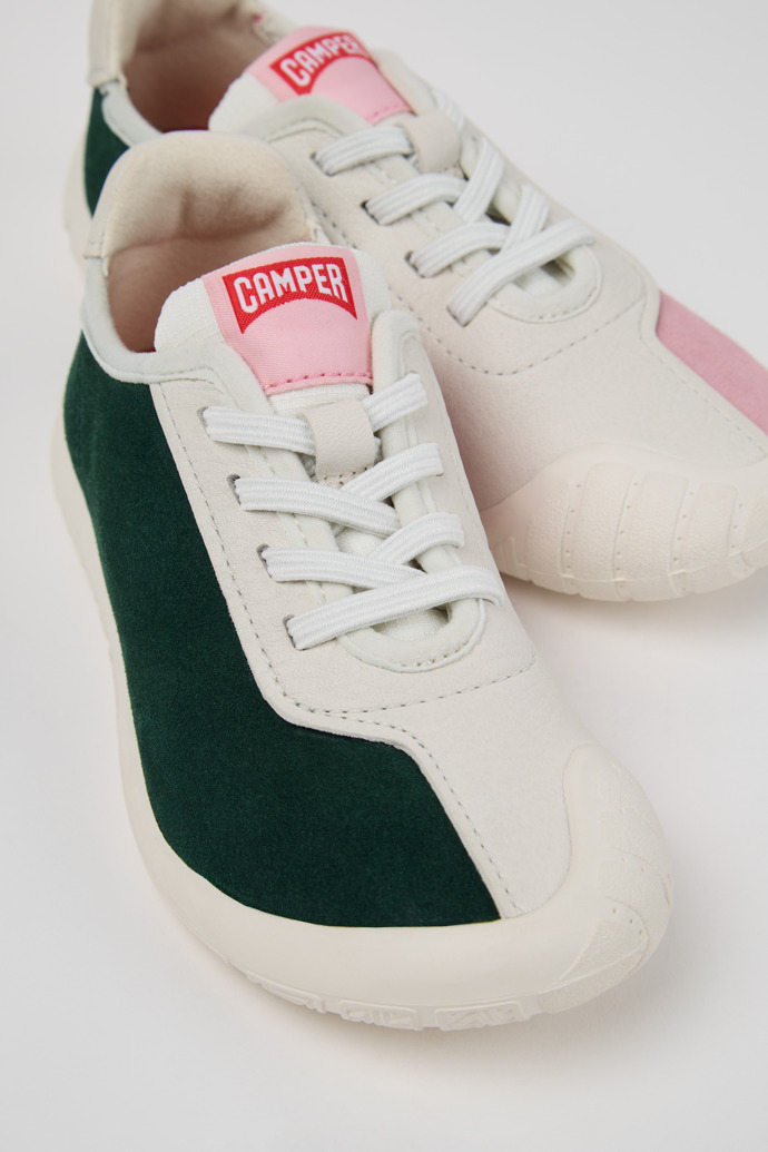 Twins Multicolor Nubuck and Leather Sneakers for Children.