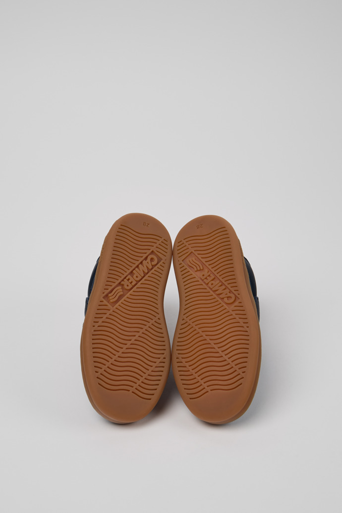 Runner Blue Leather Sneaker Booties for Kids.