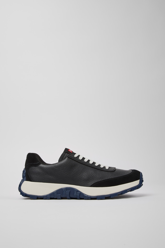 Drift Trail Black Leather and Nubuck Sneakers for Men.
