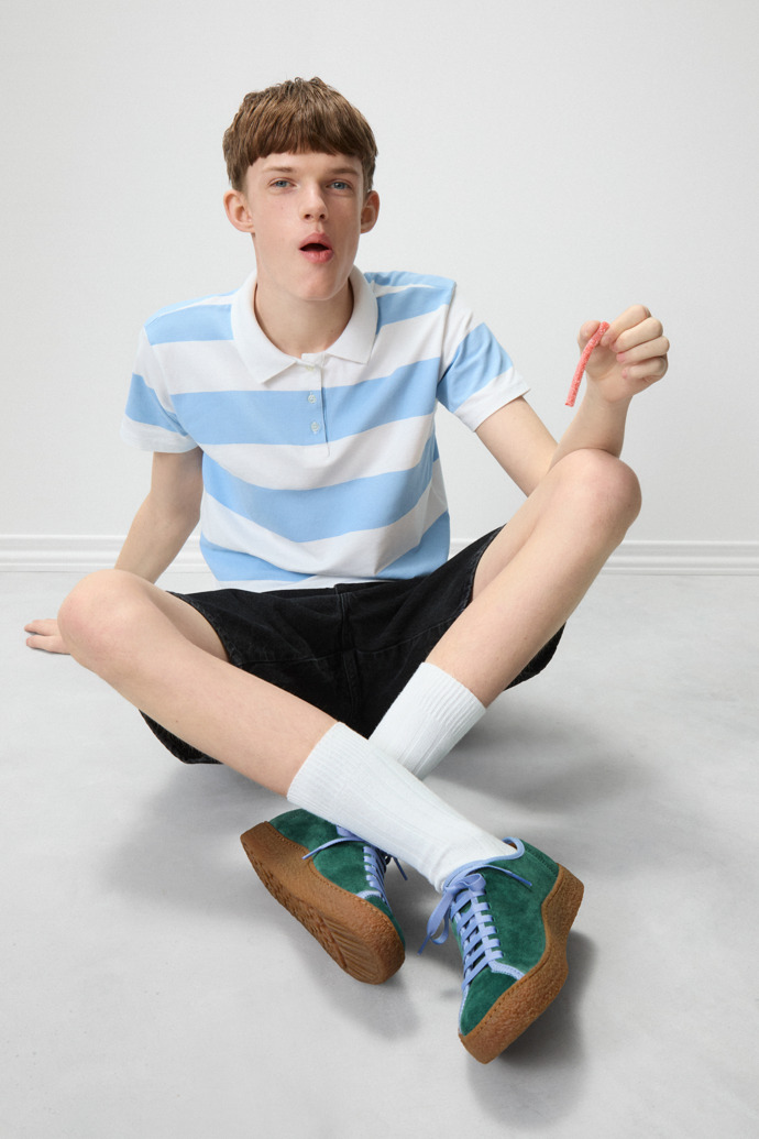 Peu Terreno Multicolor Suede and Leather Shoes for Men.