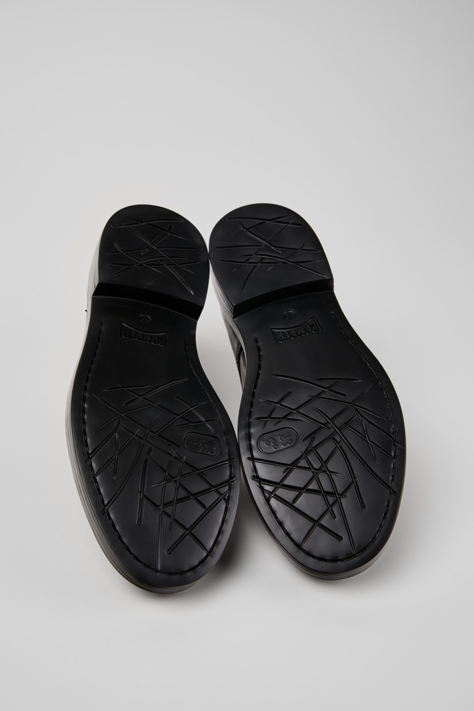 Twins Black Leather Shoes for Men.