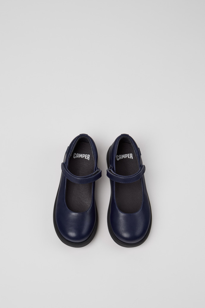 Duet Blue Leather Ballerinas for Kids.