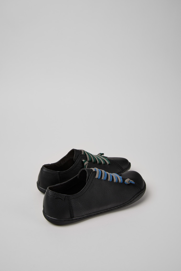 Twins Black Leather and Recycled PET Shoes for Women.