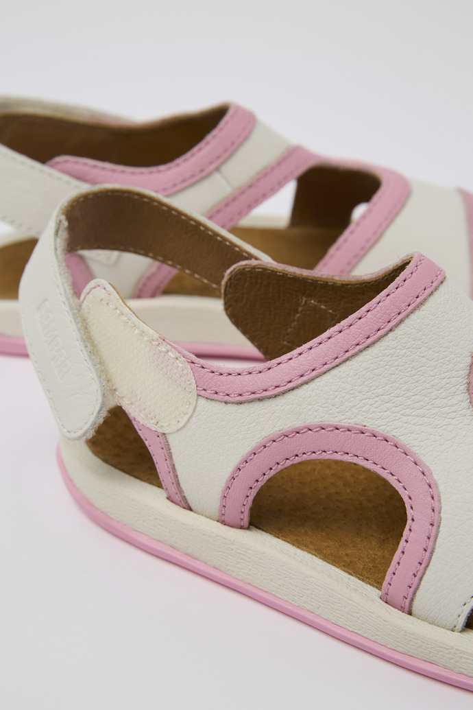 Bicho White Leather 2-Strap Sandal