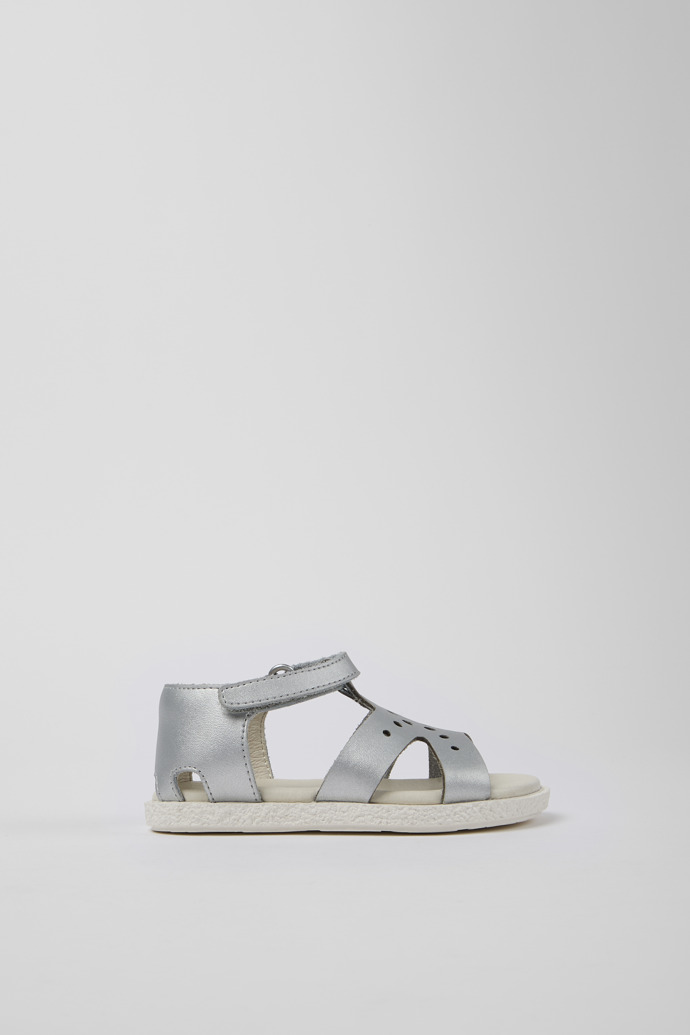Twins Gray Leather Sandal