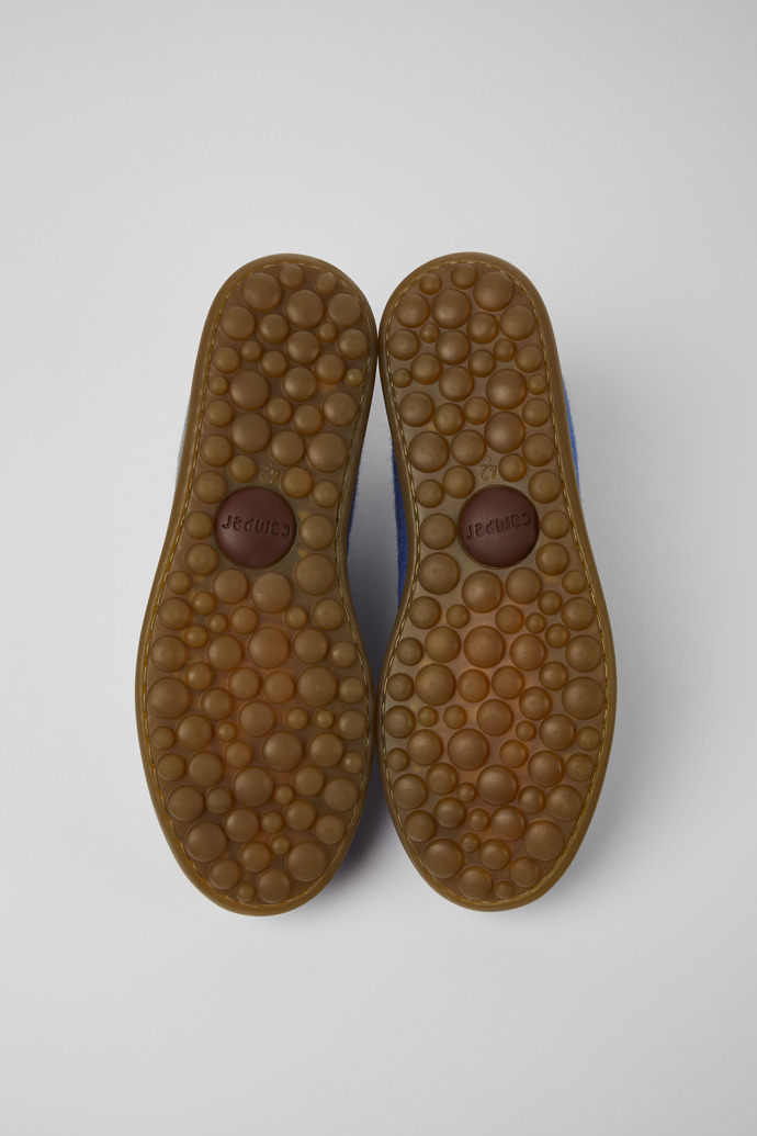 Pelotas Blue wool, viscose, and leather shoes for men