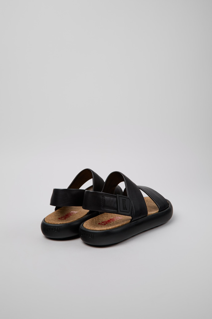 Pelotas Flota Black Leather Men's Sandals.