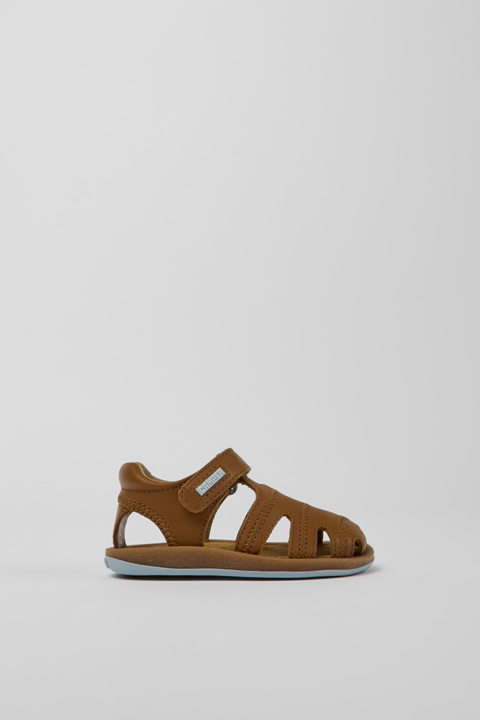 Bicho Brown leather sandals for kids