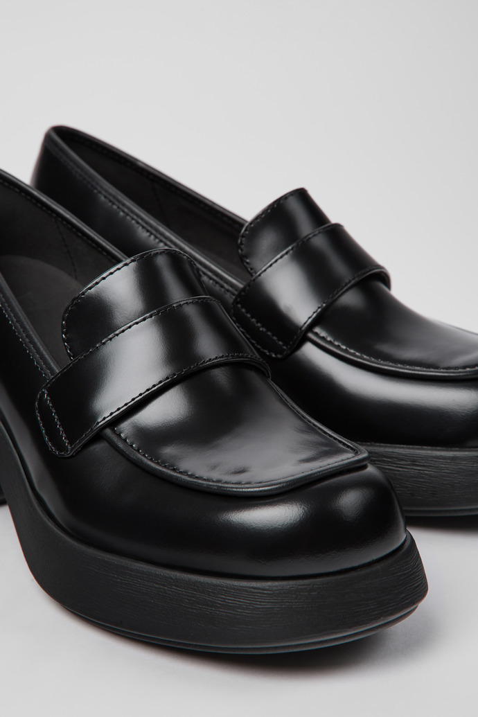 Thelma Black leather shoes for women