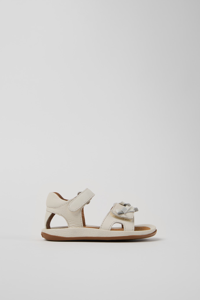 Twins White Leather Kids' Sandal.