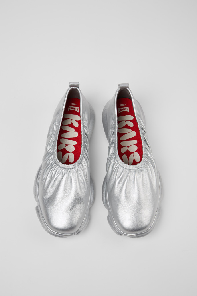 Karst Silver Leather Men's Shoes.