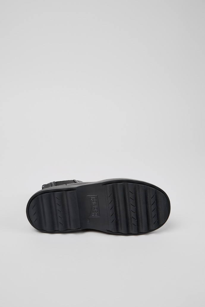 Norte Black Leather Ankle Boots for Kids.