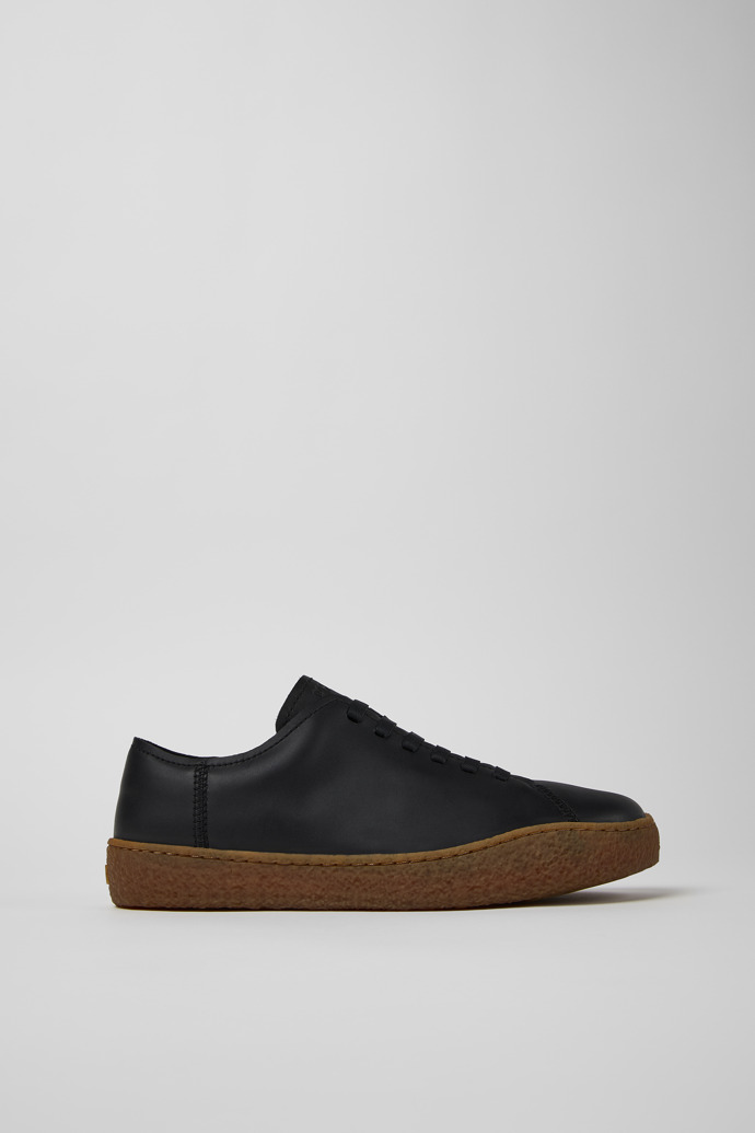 Peu Terreno Black Leather Shoes for Men.