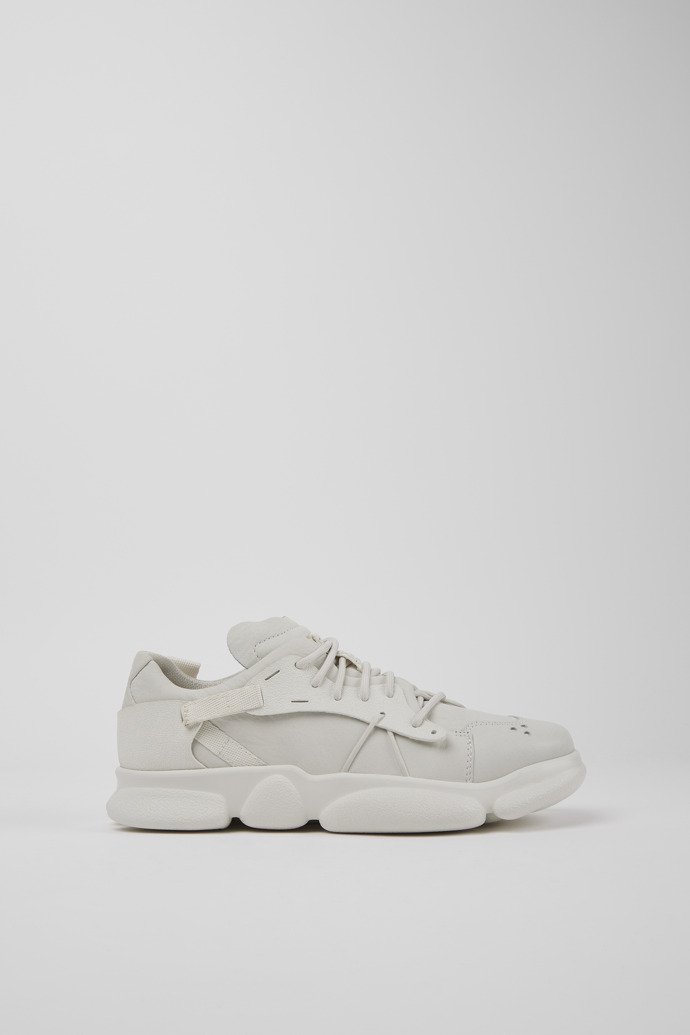 Karst White non-dyed leather sneakers for women