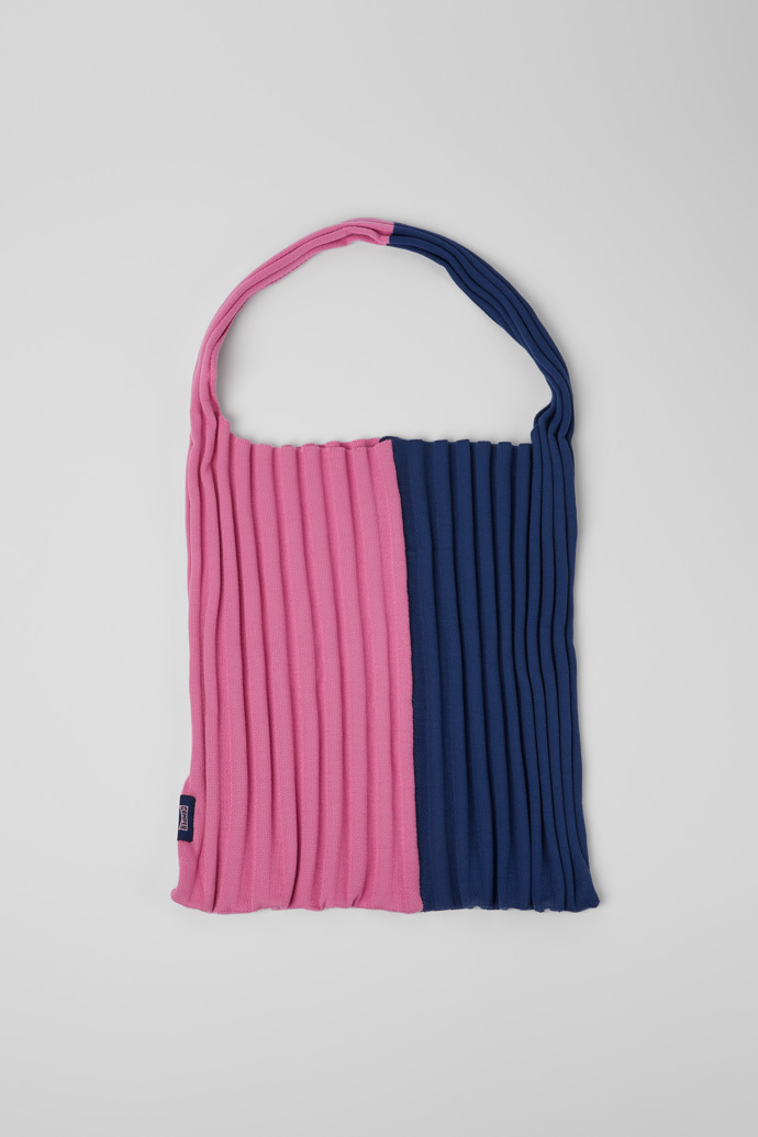 Knit TENCEL® Blue and pink TENCEL® Lyocell knit bag