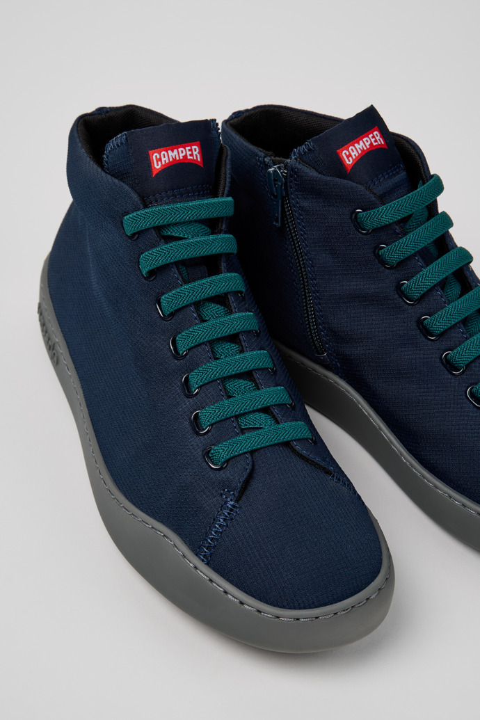 Peu Touring Blue Textile Sneaker Boots for Men.