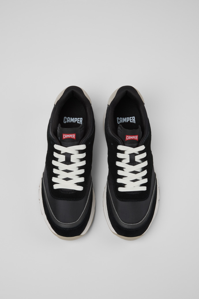 Drift Black and Gray Textile and Nubuck Sneakers for Men.