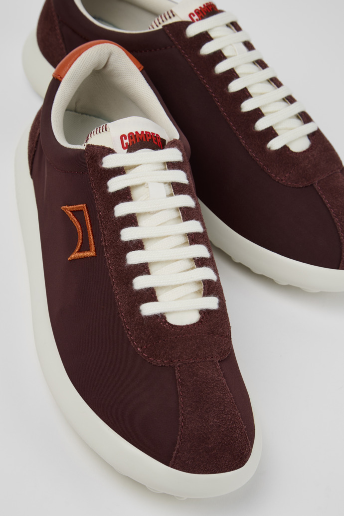 Pelotas XLF Burgundy Textile and Nubuck Sneakers for Men.