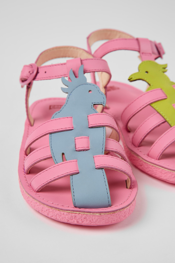 Twins Multicolored leather sandals for kids