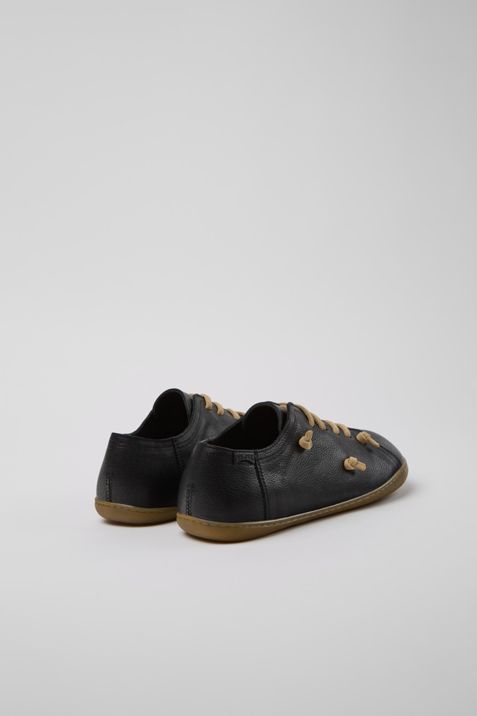 Twins Black Leather Men's Shoe.
