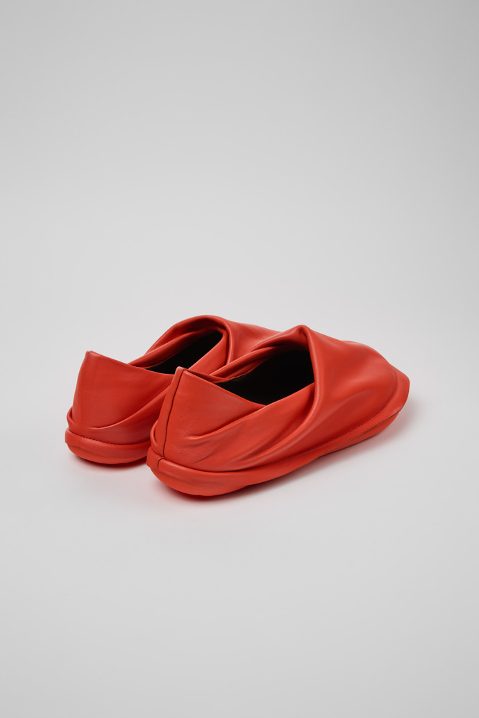 Camper x ISSEY MIYAKE - Peu Form Red Leather Men's Shoes.