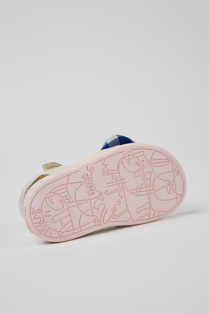 Bicho White leather sandals for kids