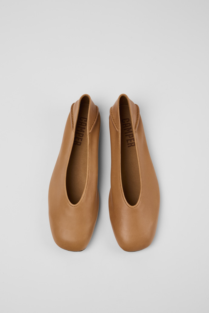 Casi Myra Nude Leather Women's Moccasin/Ballerina.