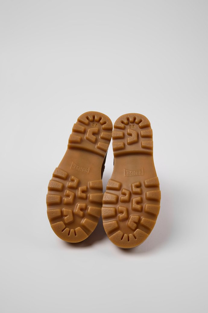 Brutus Red leather ankle boots for kids