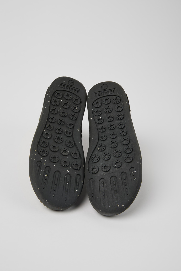 Peu Touring Green leather ankle boots for kids