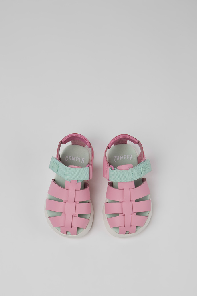 Oruga Pink Leather/Textile Sandal