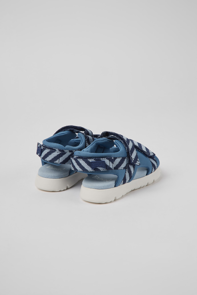 Oruga Blue textile sandals for kids