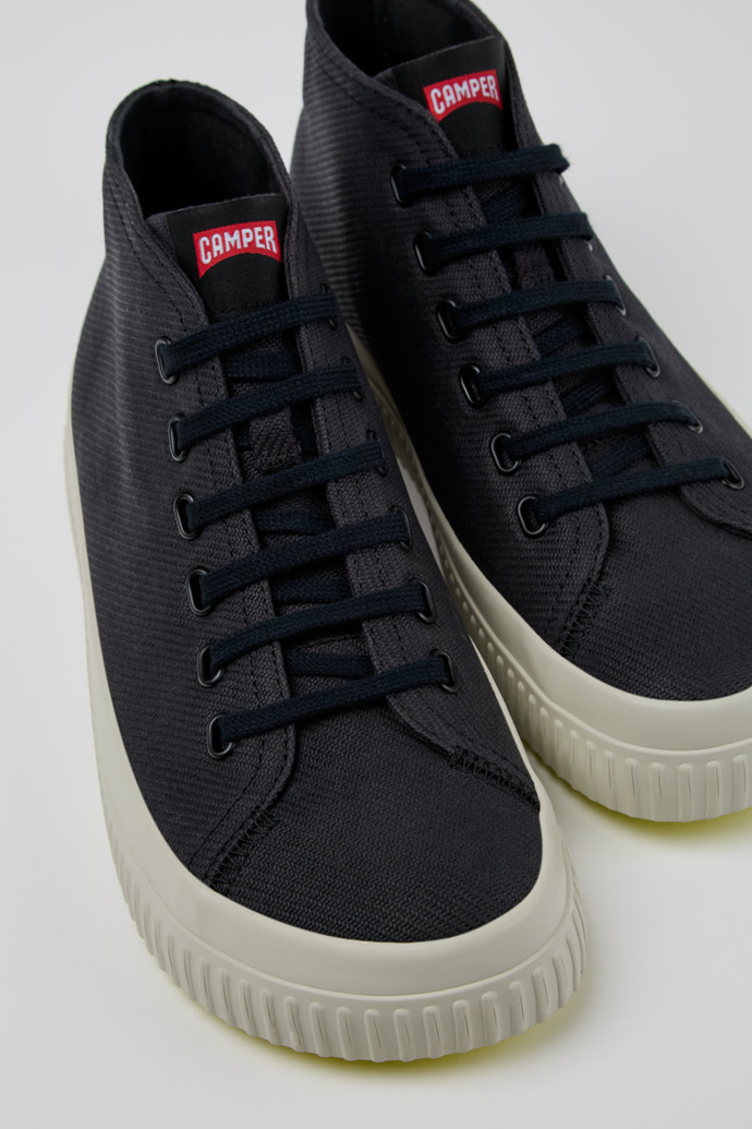 Peu Roda Black recycled cotton sneakers for men