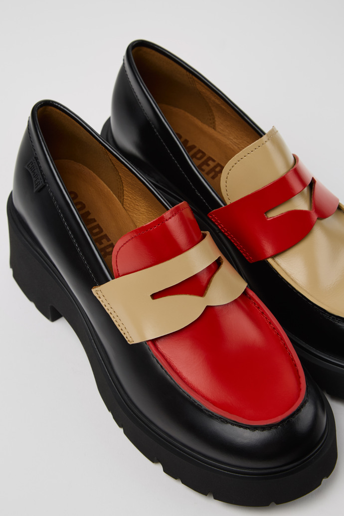 Twins Multicolor Leather Moccasins for Women.