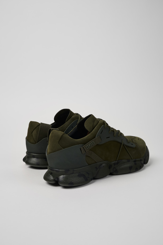 Karst Green nubuck and textile sneakers for men