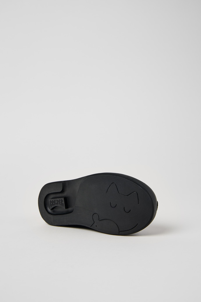 Twins Black leather shoes for kids