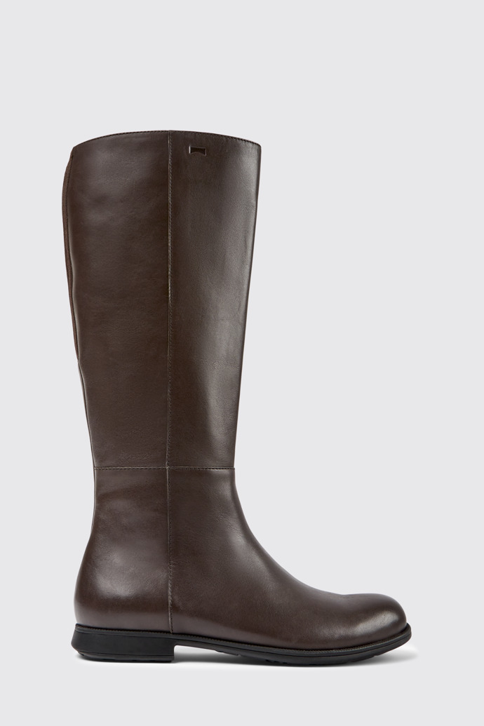 Mil 1913 Brown Leather High Boots for Women.