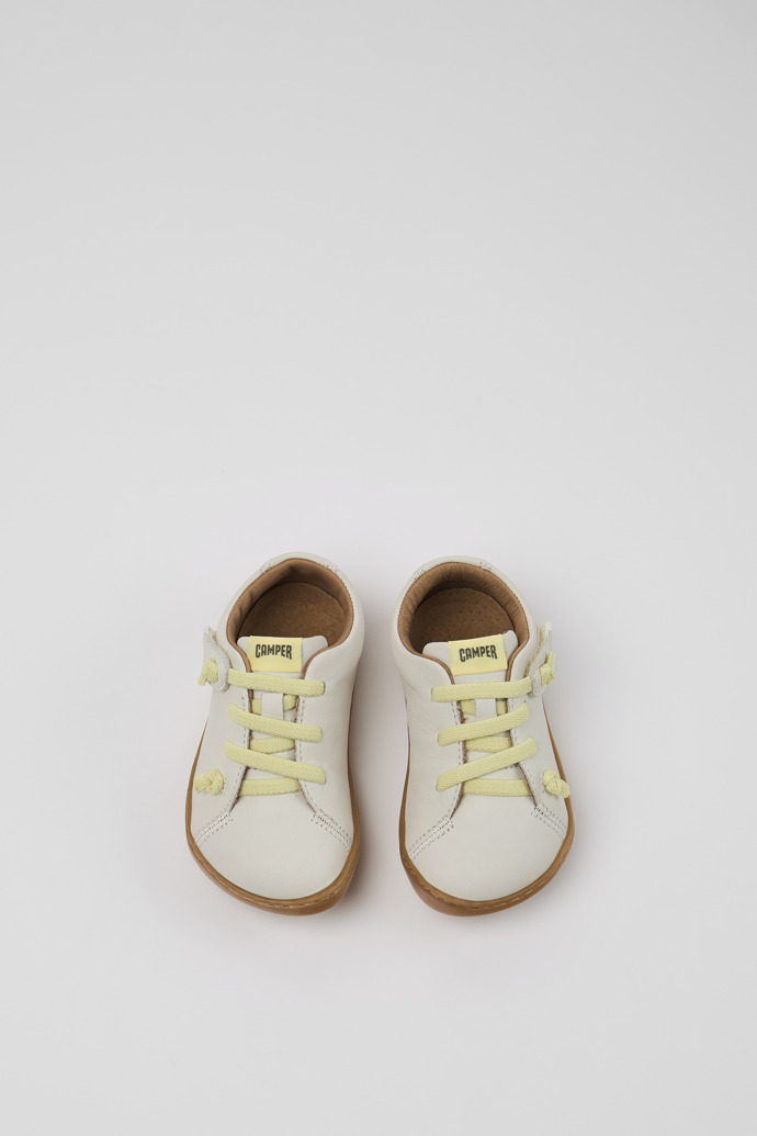 Peu White Leather Shoes for Kids.