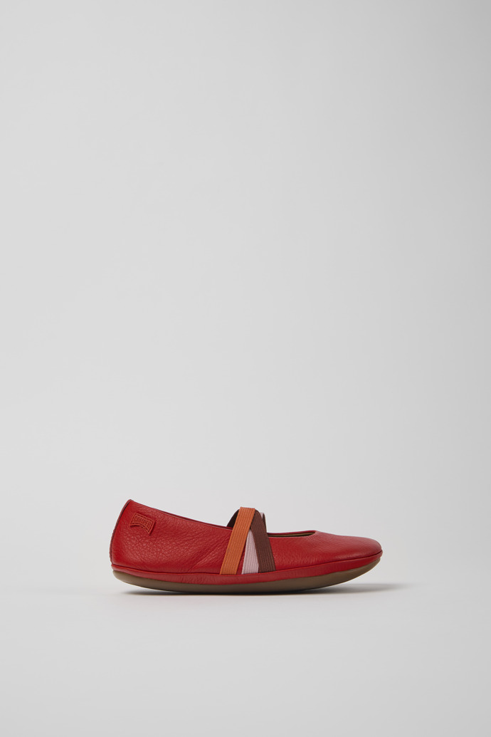 Twins Red leather ballerinas for kids