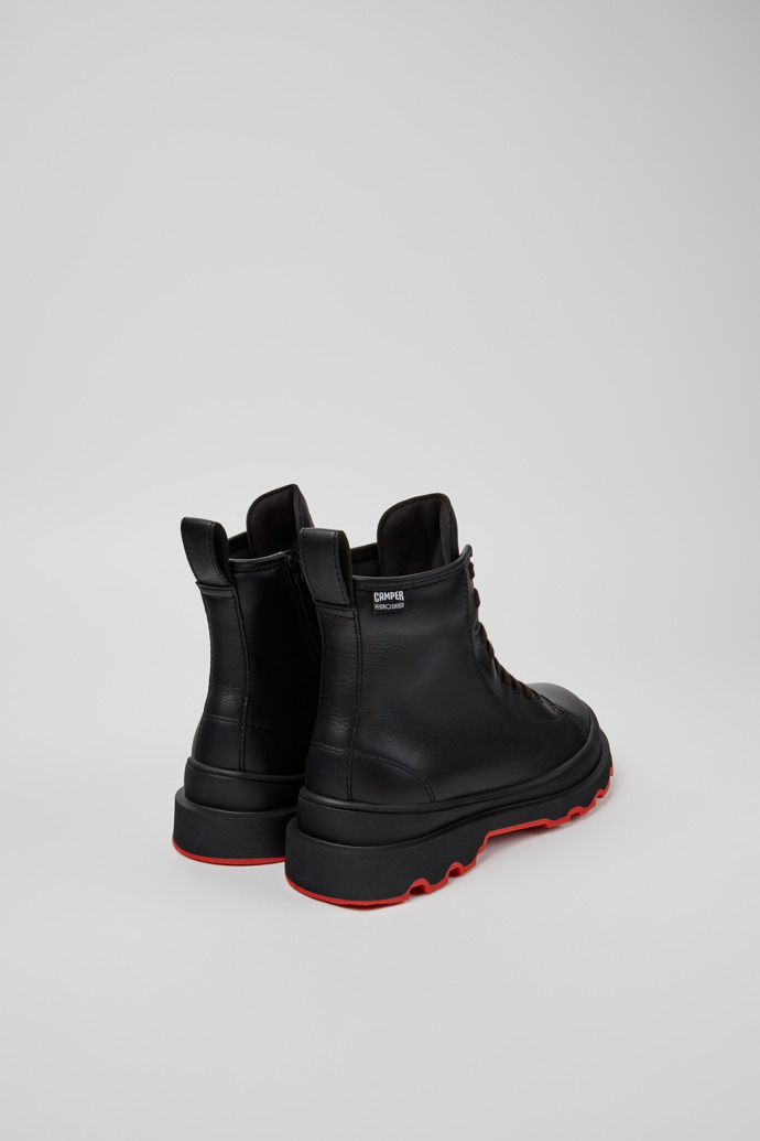 Brutus+ Black Leather Mid Boots for Women.