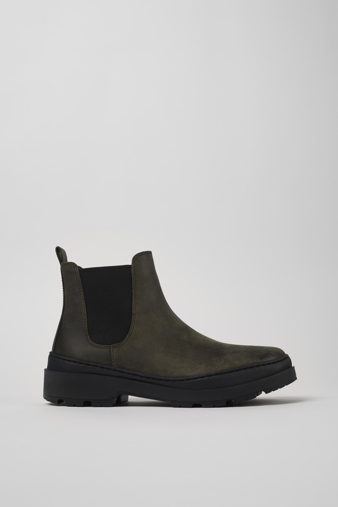 Brutus Trek MICHELIN Green nubuck ankle boots for men