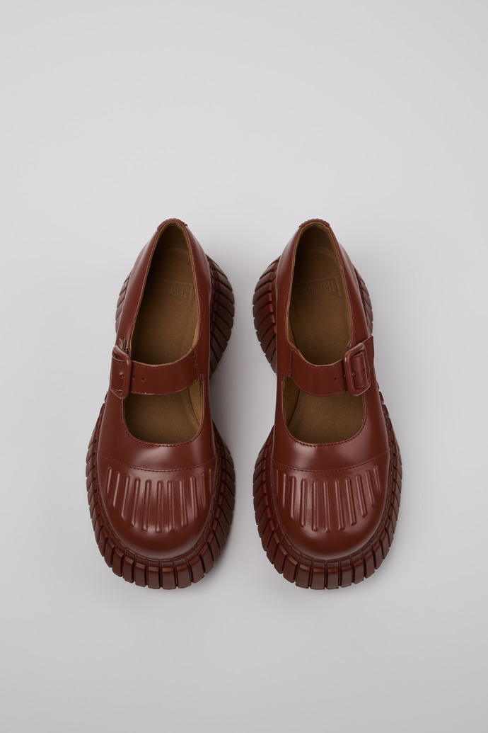 BCN Red Leather Women's Shoe.