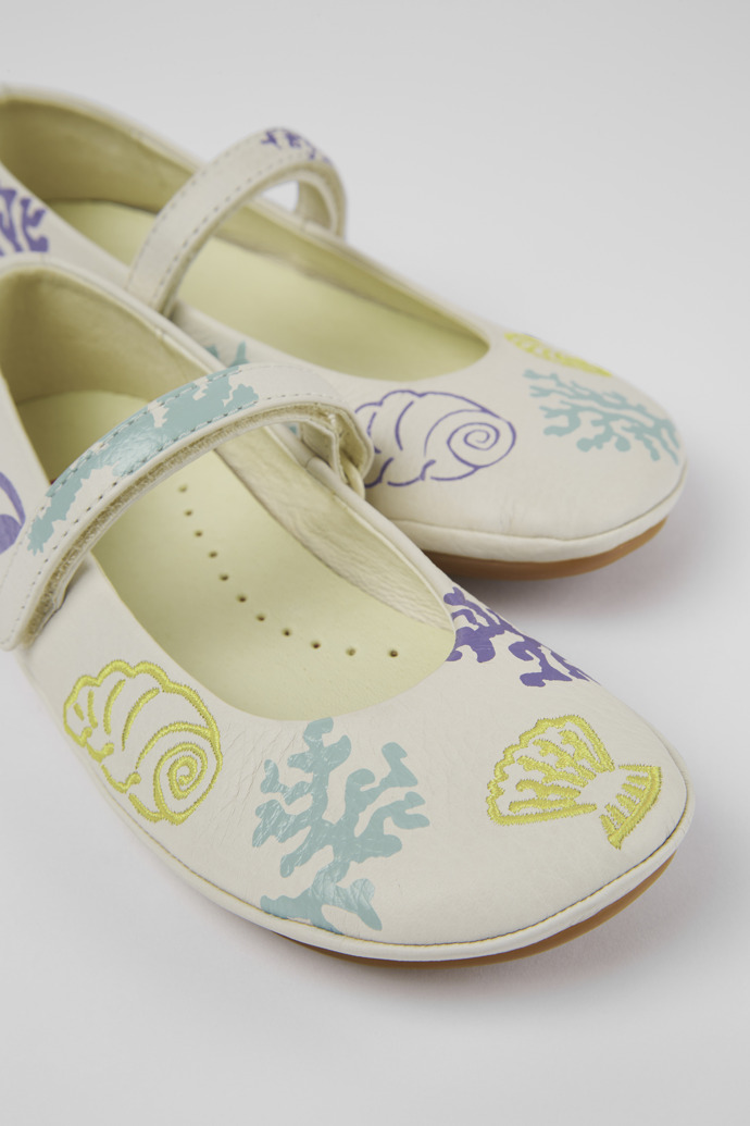 Twins White Leather Mary Jane