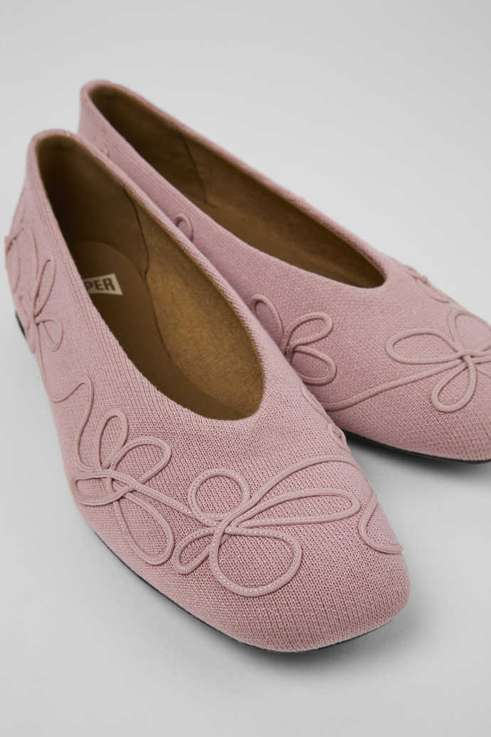 Twins Pink textile ballerinas for women