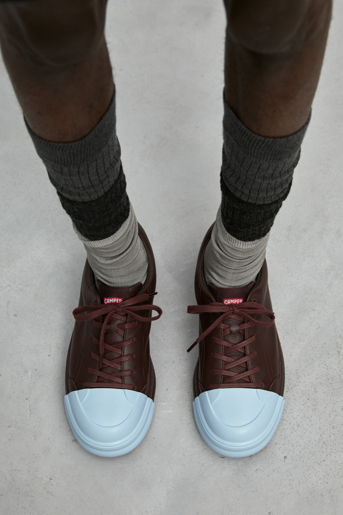 Junction Runner Burgundy leather sneakers