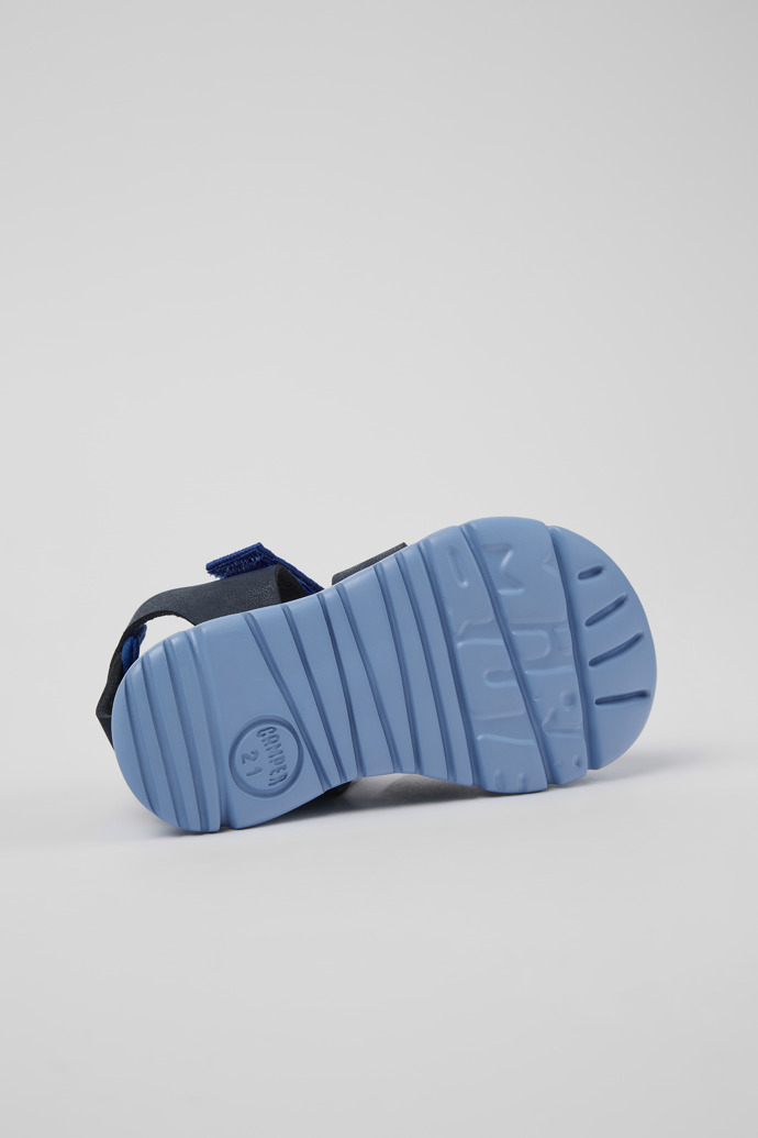 Oruga Blue Leather/Textile Sandal