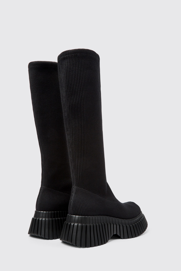 BCN TENCEL® Black textile boots for women