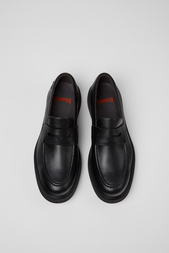 Norman Black Leather Shoes for Men.