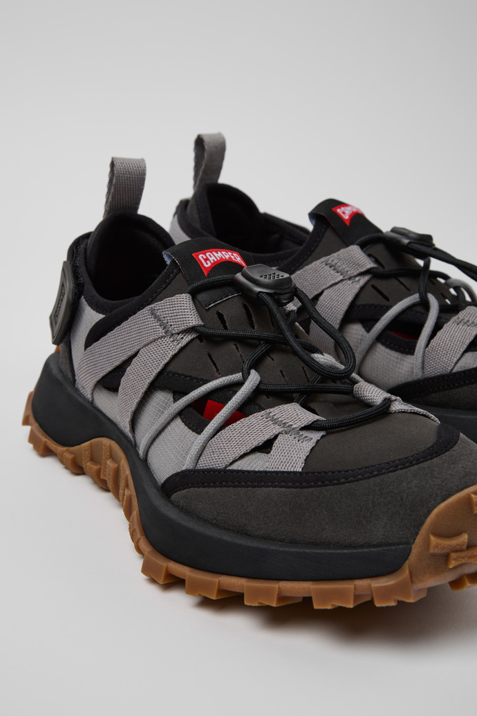Drift Trail VIBRAM Gray Recycled PET and Nubuck Sneakers for Women.