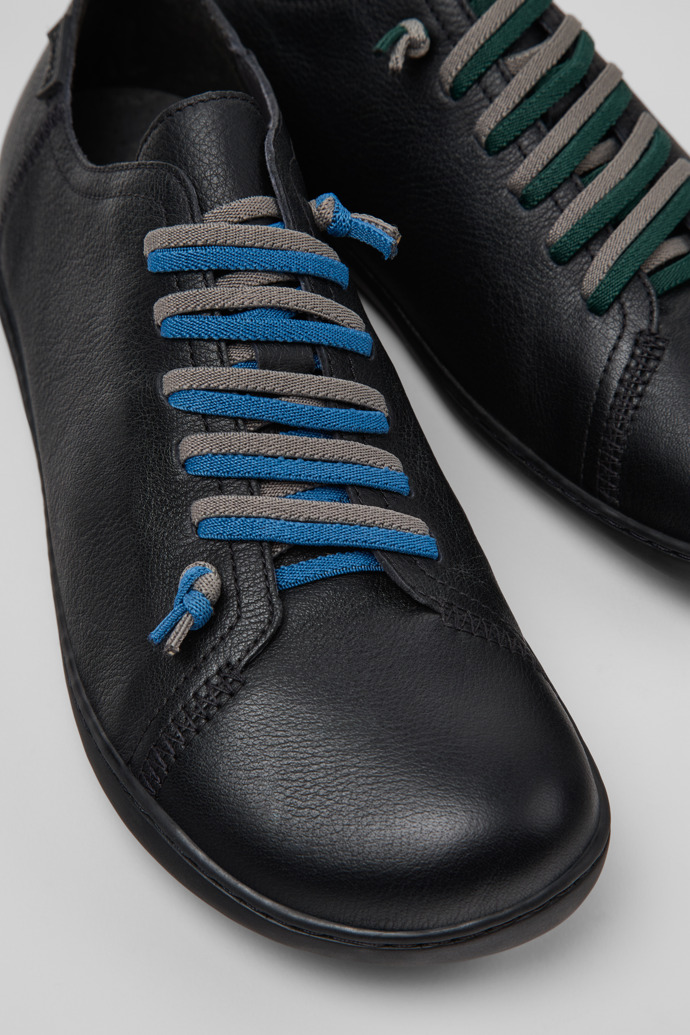 Twins Black Leather Shoes for Men.